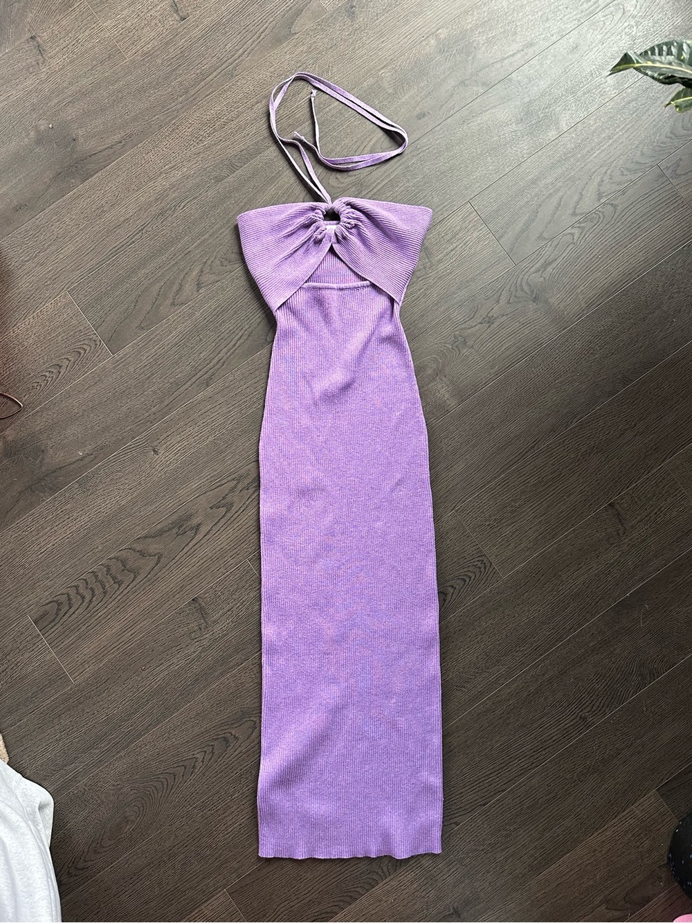 Abbeline Lilac Halter Knot Maxi Dress